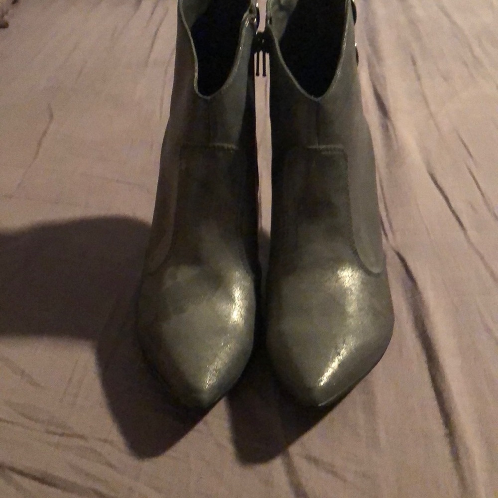 Grayish Silver Booties - image 1